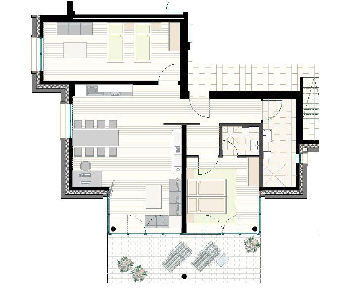 Grundriss Domizil, 103 m²